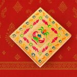 Handicraft Wood Chowki for Pooja , Wooden Bajot (1 Pc / Mix Descign & Color) - Full Detail by Nari Haat, Indian ethni...