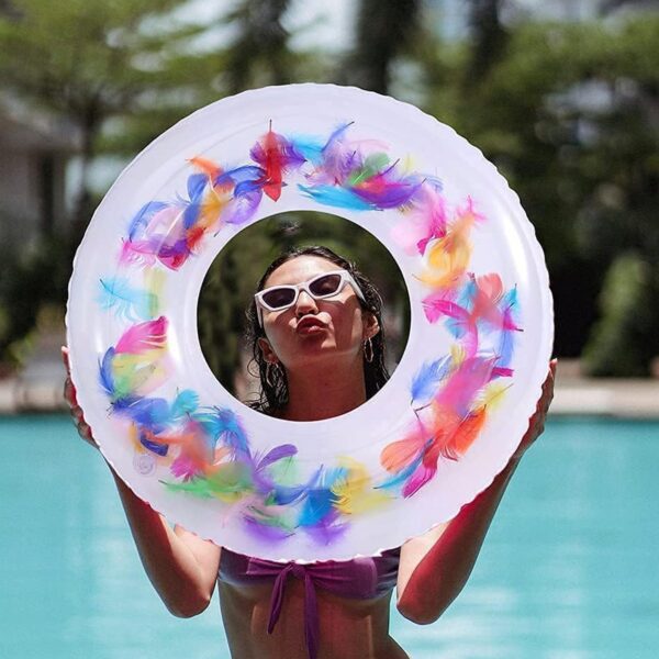 Swim Ring, For children, Conveniently Portable, Feathers,  for Swimming - Front View by Nari Haat, Indian ethnic wear...