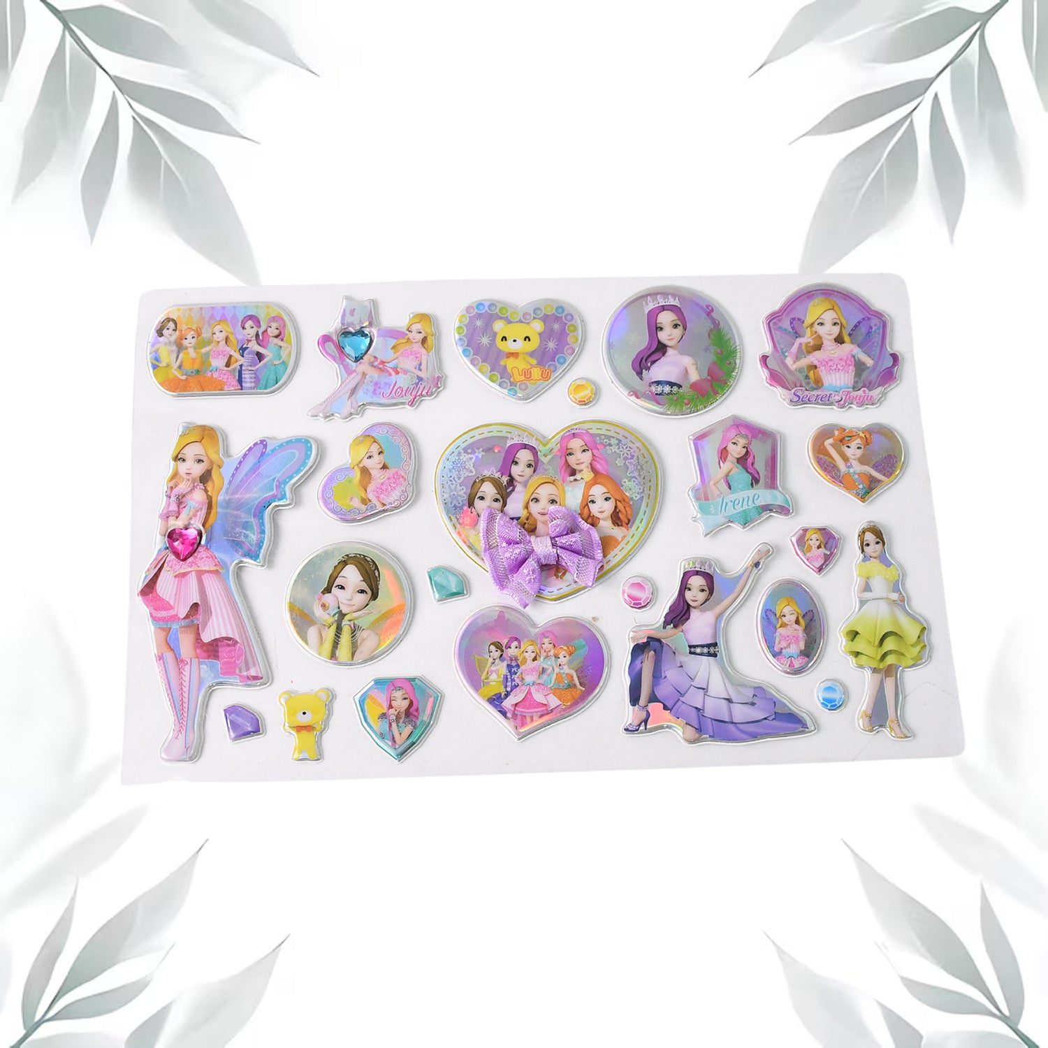 03_6206e9c9-c203-4774-b0ff-4cb07ddb1561.jpg Multipurpose Adhesive 3D Stickers (1 Sheet / Mix Design) - Front View by Nari Haat, Indian ethnic wear, women clothin...