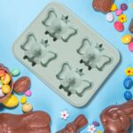 Silicone Cartoon Shape 4 Grid Ice Cube Tray  for Fridge 1 Pc - Neckline Detail by Nari Haat, Indian ethnic wear, wome...