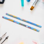 Cartoon Wooden Pencil Set for Kids (Mix Color / 1 Set) - Closeup Embroidery by Nari Haat, Indian ethnic wear, women c...