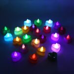 Heart Shape Battery Operated Tea Light LED Candles, Decoration Diwali (24 Pc Set) - Closeup Embroidery by Nari Haat, ...