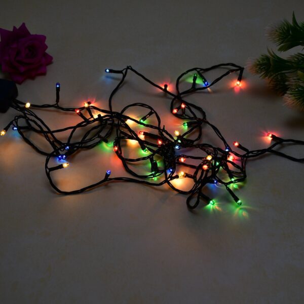 4 Meter Festival Decoration LED String Light in Multicolor - Front View by Nari Haat, Indian ethnic wear, women cloth...