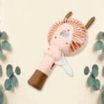 Portable Small Fan Handheld  Without Battery & USB Cable Hand Press Fan (1 Pc) - Sleeve Design by Nari Haat, Indian e...