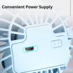 Portable Clip-on Fan, Battery Operated, With Light & Spray, Small Yet Powerful USB Table Fan, 3-Speed Quiet Rechargea...