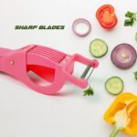 2-in-1 Vegetable & Fruit Cutter with 5-Blade Peeler (1 Pc / Multicolor) - Neckline Detail by Nari Haat, Indian ethnic...