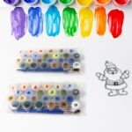 Paint by Number Kits 2 Set 19 Number Color, 6 paint brushes (2 Set) - Back View by Nari Haat, Indian ethnic wear, wom...