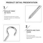 Eye Hooks Screw in Heavy Duty, Stainless Steel Eye Bolts Screw (7 Pc Set) - Neckline Detail by Nari Haat, Indian ethn...