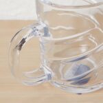 Glass Coffe & Tea Cup / Mug Enjoy Your Drink Style, Water glass (6 pcs Set / 220 ML) - Back View by Nari Haat, Indian...
