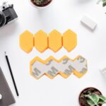 Self Adhesive Hooks for Cable Clips, Desktop Cable Organizer (6 Pcs Set / Mix Design) - Back View by Nari Haat, India...