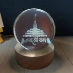3D Crystal Ball Night Light for Bedroom & Home Decoration Gift (1 Pc) - Closeup Embroidery by Nari Haat, Indian ethni...