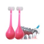 Soft Bristle 3-Sided Training Toothbrush – Inverted Silicone Head (Age 2-12, 1 Pc) - Back View by Nari Haat, Indian...