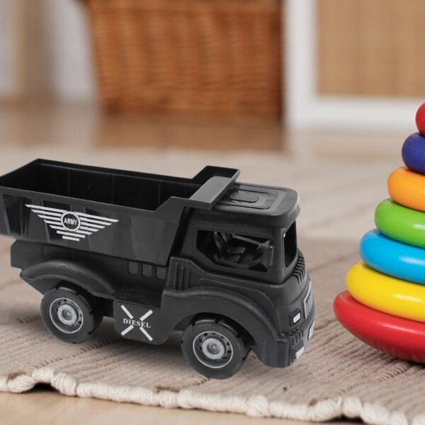 Friction Powered Dumper Toy Truck For Kids | With Opening Container Feature | Strong & Durable Plastic Material | Ind...
