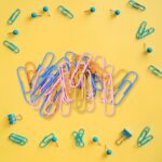 Binder Clips Paper Clips, Push Pins for Office and School Supplies (68 Pcs Set) - Back View by Nari Haat, Indian ethn...