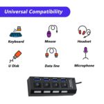 4 Port USB, HUB USB 2.0 HUB Splitter High Speed with On/Off Switch Multi LED Adapter - Sleeve Design by Nari Haat, In...