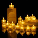 Flameless Acrylic LED Tealight Candles for Festival Decor (12 Pc) - Back View by Nari Haat, Indian ethnic wear, women...