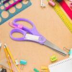 Multipurpose Scissors | Comfort Grip Handle And Stainless Steel Blades (1 Pc / Mix Color & Design) - Closeup Embroide...