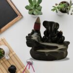 Smoke Fountain Ganesha Idol Decoration Items 8 Pc Backflow Incense Cones (1 pc) - Back View by Nari Haat, Indian ethn...