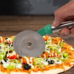 Kitchen Stainless Steel Wheel Pizza Cutter (1 pc) - Back View by Nari Haat, Indian ethnic wear, women clothing, desig...