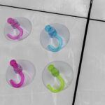 Transparent Rubber Vacuum Sucker Hooks Hanger Strong Suction Cup (12 Pc) - Neckline Detail by Nari Haat, Indian ethni...