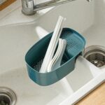 Plastic kitchen dish drainer and drying rack for sink