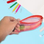 Transparent Zippered Nylon Mesh Multi Purpose Pouch / Purse - Back View by Nari Haat, Indian ethnic wear, women cloth...