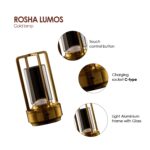 Crystal Lantern Table Lamp Rechargeable Cordless LED Light with 3 Colors 1 Pc - Back View by Nari Haat, Indian ethnic...