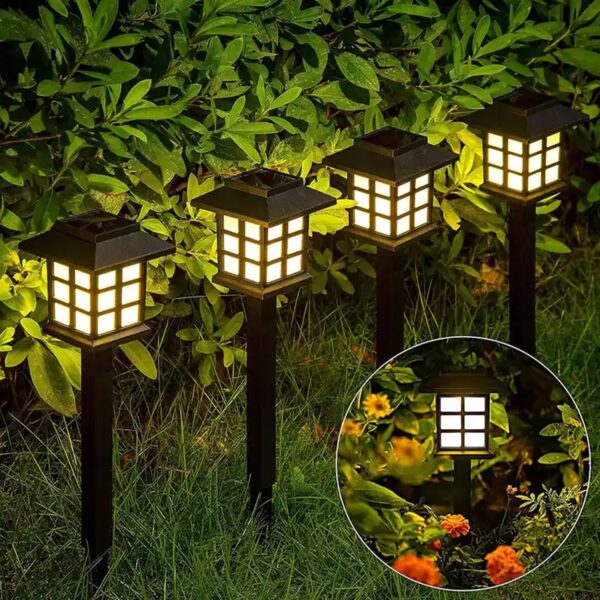 Big Solar Outdoor Lights, 6 Pack Waterproof Solar Pathway Lights, 10 Hrs Long-Lasting LED Landscape Lighting Solar Ga...