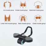 Abdominal Wheel Roller with Elbow Support, Timer & Skipping Rope (1 Set) - Sleeve Design by Nari Haat, Indian ethnic ...