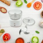 Portable Mini Food Processor Chopper Electric Veggie Chopper 3 Blades With Charching Cable Type C, Vegetable Chopper,...