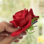 Colourful Flowing Flower Hair Pin (12 Pcs Set / Mix Color), Hair accessories - Back View by Nari Haat, Indian ethnic ...