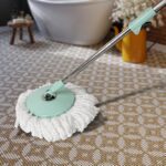 Ganesh Quick Spin Mop Steel Spin, Bucket Floor Cleaning 2 Micro fiber head / Refill - Sleeve Design by Nari Haat, Ind...