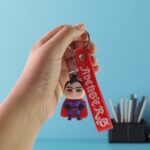 Cute Cartoon Silicone 3D Key Chain with Metal Hook & Strap (Pack of 1) - Closeup Embroidery by Nari Haat, Indian ethn...