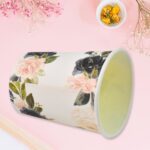 Disposable Paper Cups, Disposable Tea, Coffee Cups (10 Pcs Set / Mix Color & Design) - Back View by Nari Haat, Indian...