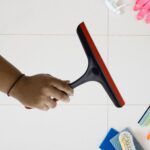 Plastic Kitchen Wiper - Silicone Head for Windows, Glass & Surfaces (1pc) - Back View by Nari Haat, Indian ethnic wea...