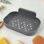 Plastic Soap Dish Holder Bathroom Shower Wall Mounted Self Adhesive ,Sabudani (1 Pc) - Back View by Nari Haat, Indian...