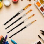 Premium Paint Brushes, Watercolor Acrylic Paint Brushes (4 Pcs Set) - Closeup Embroidery by Nari Haat, Indian ethnic ...