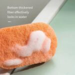 Sponge Kitchen Pot Brush With Handle Reusable And Washable Eraser Cleaner Removal Tool Sink Pot Dish Scrubber Bathroo...