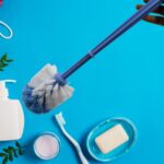 Plastic Round Toilet Cleaner Brush – Hockey Stick Shape Bathroom Brush - Sleeve Design by Nari Haat, Indian ethnic ...