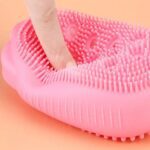 Super Soft Silicone Bath Brush – Double-Sided Body Scrubber for Exfoliation - Neckline Detail by Nari Haat, Indian ...
