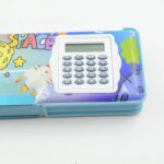 Magnetic Geometry Box - Double-Sided Pencil Case with Calculator for Students - Fabric Detail by Nari Haat, Indian et...
