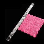 Textured Embossed Acrylic Rolling Pins Fondant Cake Decorating Tools (1 Pc) - Closeup Embroidery by Nari Haat, Indian...