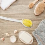 Body Back Scrubber Brush Long Handle (1 Pc / 40 CM) - Closeup Embroidery by Nari Haat, Indian ethnic wear, women clot...