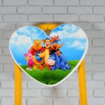 Heart Shape Cartoon Printed Foldable Kids Chair for Playrooms & Camping (1 Pc) - Fabric Detail by Nari Haat, Indian e...