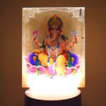 Beautiful 3D Lord Ganesh Frame with soft white light, Ganesh Ganesha (1 Pc) - Back View by Nari Haat, Indian ethnic w...