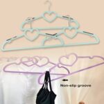 Plastic Clothes Hangers, Slim & Durable Space-Saving Hangers (3 Ps) - Neckline Detail by Nari Haat, Indian ethnic wea...