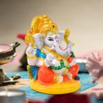 Lord Ganesha Idol / Ganpati Statue / Ganpatii Bappa Showpiece for Gifts (1 Pc) - Back View by Nari Haat, Indian ethni...