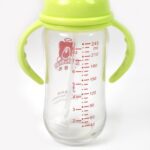 Glass Baby Feeding Bottle with Handles & Straw (240 ML / 1 Pc) - Back View by Nari Haat, Indian ethnic wear, women cl...