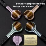 3 Sided Toothbrush, Soft Bristle Toothbrush (2 Pc Set) - Back View by Nari Haat, Indian ethnic wear, women clothing, ...