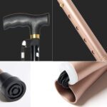 Foldable Walking Cane with LED Handle – Collapsible Mobility Stick - Closeup Embroidery by Nari Haat, Indian ethnic...